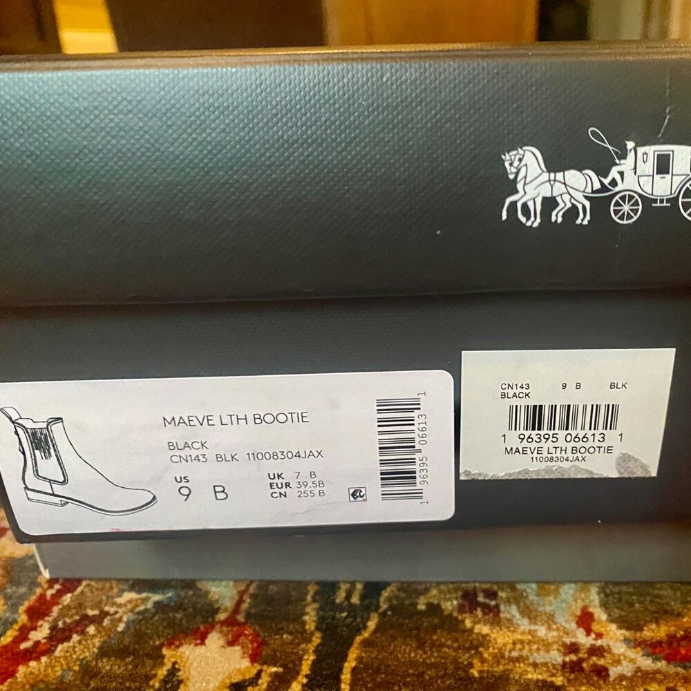 Coach Maeve Black Bootie Size 9 - Picture 7 of 8